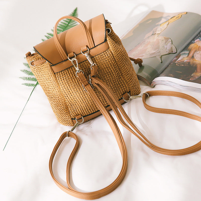 Straw bag - Mini Backpack